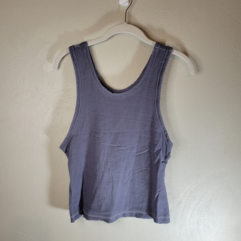 FP Movement by Free People Ladies Tank Top Cropped- Size Small - Blue/Gray
